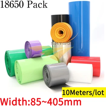 10M Genişlik 85 mm ~ 400 mm 18650 Lityum pil PVC ısı borusu Shrink paketi yalıtımlı streç film Li-ion Kılıf kablo kollu Kılıf