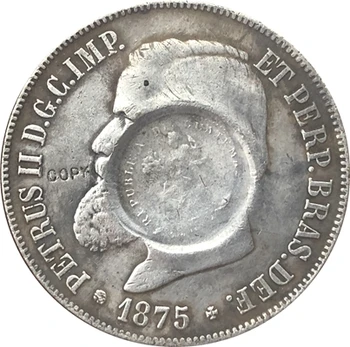 1875 Brezilya 2000 Reis paraları KOPYA