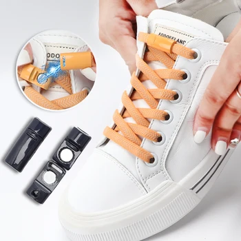 1 Çift Manyetik Kilit Ayakabı Elastik Hiçbir Kravat Ayakkabı Bağcıkları Sneakers Ayakkabı Bağı Çocuklar Yetişkin Tembel Danteller Tek Beden Herkese Uyar Ayakkabı Dantel