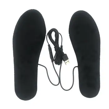 1 Çift USB ısıtmalı ayak tabanlık kesilebilir Ayak ayak ısıtıcı ısıtıcı ısıtma ayakkabı pedi kış yıkanabilir