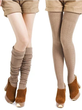 1 Çift Yeni Sıcak Kadın Çorap Uyluk 2022 Kış Yüksek Sıcak Diz Moda Yumuşak Yün Streç Uzun Çorap kızlar