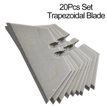 10/20 Adet Trapez Bıçak Değiştirme Bıçak 60 * 18mm Karbon Çelik Sanat Zanaat Kesici Çok Amaçlı Aracı Kesme plastik kağıt