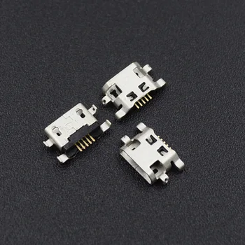 10 adet mikro USB 5pin B tipi dişi konnektör HuaWei Lenovo Telefon İçin mikro USB jack konnektörü 5 pin Şarj Soketi