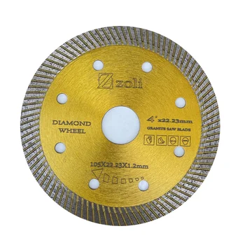 105mm Sıcak Satış Dairesel Turbo Elmas Testere Bıçağı Üreticisi 4 İnç Preslenmiş İnce Kenarlı Karo Kesme Granit алмайный диск