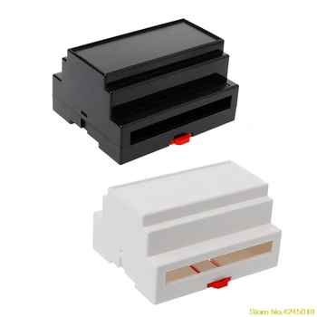 107 * 87 * 59mm Siyah/Beyaz Plastik Din Ray Bağlantı Kutusu Elektronik Ekipman