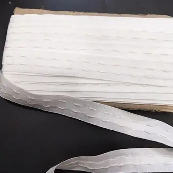 10M perde kumaşı Çekme Pilili Bant 2.5 cm Genişlik kanca kaldırma kancası Bant Pamuk Karışımlı DIY Perde Aksesuarları