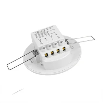 110-240V Mikrodalga hareket dedektörü ışık anahtarı Tavan Gömme Ayarlanabilir İndüksiyon Anahtarı Tavan Hareket Sensörü