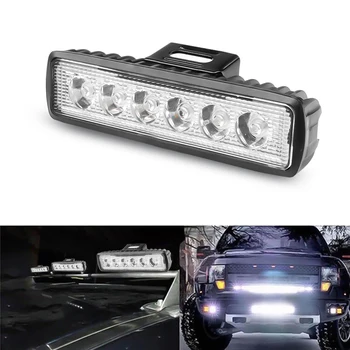 12~24V 6 LED 18W LED iş lambası şeridi Spot projektör Sis Offroad Araba İşık SUV Traktör Kamyon Sis çalışma ışığı Atv