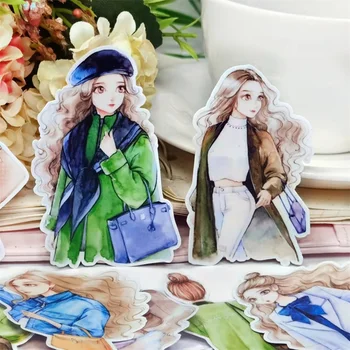 15 adet Yaratıcı sevimli kawaii self - made moda kız El Sanatları Ve Scrapbooking çıkartmaları kitap Öğrenci etiket Dekoratif DIY Kırtasiye