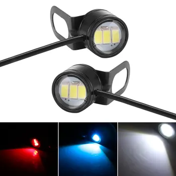 2 Adet Süper Parlak Sürüş İşık Kartal Göz LED Ters Yedekleme Sürüş İşık Motosiklet Sis Lambası Far Gündüz Çalışan İşık
