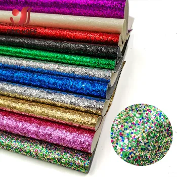 20 * 120cm Ultra Tıknaz Glitter yanardöner Sequins Sahte PU Deri Dikiş Kumaş Sparkle DIY Zanaat Broş Yay Çanta Küpe Rulo