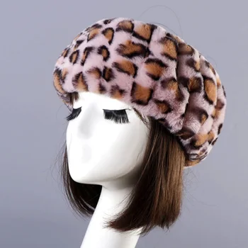 2022 Sonbahar Kış Taklit Kürk Kadın Şapkalar Bayanlar Rus Kalın Kabarık Taklit şapka saç bandı Kızlar Earwarmer Kadın Kap