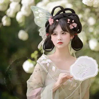 2022 yeni Çin geleneksel hanfu elbise saç aksesuarları büyük kelebek saç tokası hanfu cosplay sahne performansı dekorasyon pd