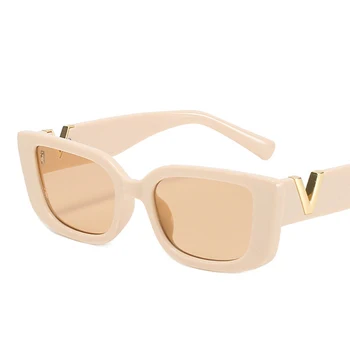 2023 Moda Kedi Gözü Güneş Gözlüğü Lüks V güneş gözlüğü Bayanlar İçin Klasik Dikdörtgen Sürüş Gözlük UV400