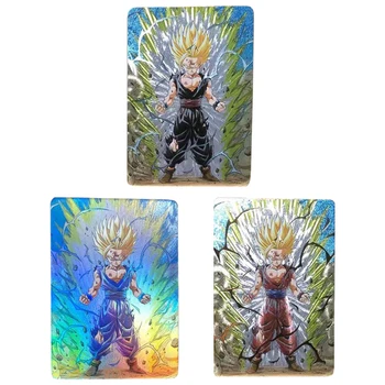 3 adet / takım dragon topu Z Süper Saiyan Oğlu Gohan Kahramanlar Savaş Kartı Ultra Instinct Goku Vegeta Oyun Koleksiyon Kartları
