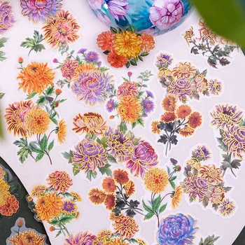 30 adet / torba Yaldız Çıkartmalar Çin Antik Vintage Desenler Maskot Erik Çiçek Şakayık El Kitabı DIY Malzeme dekorasyon çıkartmaları