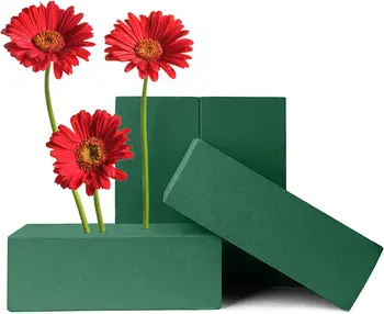 4/6 adet Çiçek Köpük Blokları Islak Çiçekçi Köpük Yeşil Strafor Blok Yapay Taze Çiçekler Düzenleme Düğün Parti Dekor