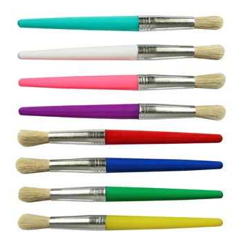 4 adet resim fırçası Yuvarlak Sivri Boyama Fırça Yün Saç Su Renk Akrilik Fırça Kalem pincel para pintura Sanat Malzemeleri