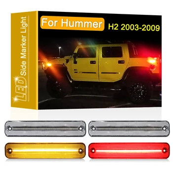 4 Adet Şeffaf Lens Ön Amber Arka Kırmızı LED Yan İşaretleyici lamba donanımı Hummer H2 2003-2009 Gümrükleme Park ışıkları