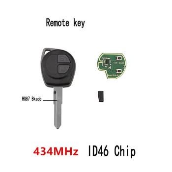 434MHz ID46 Çip Araba Uzaktan Anahtar Suzuki Swift için Fit SX4 ALTO Vitara Ignis JİMNY Sıçrama HU87 Kesilmemiş Bıçak