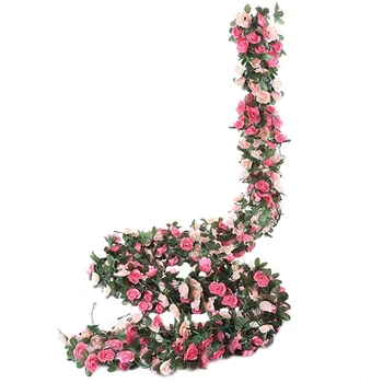 45 kafaları Gül yapay çiçek düğün çelengi Sahte Çiçek Ev Dekorasyon Bahçe Kemer DIY Sahte Bitki Asma yılbaşı dekoru