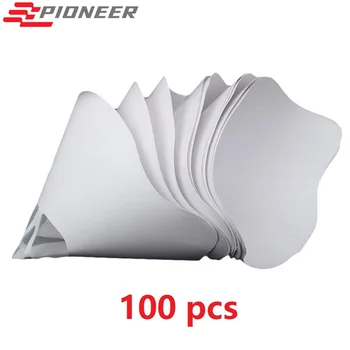 50/100 Adet Huni Kağıt Beyaz Kalınlaşmak Filtre Photocuring Sarf Reçine Tek Kullanımlık Kağıt Filtre 3D Yazıcı Aksesuarları