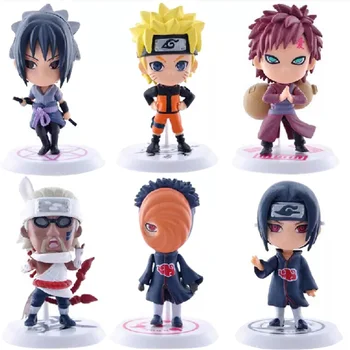 6 adet / takım Anime Naruto Hinata Sasuke Hitachi Kakashi Gaara Jiraiya Sakura S Versiyonu PVC Rakamlar Oyuncak Bebekler Çocuk Hediye