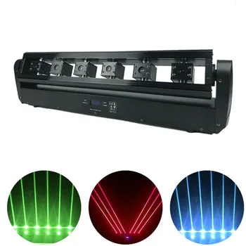 6 Kafa lazer hareketli kafa ışık RGB bar ışığı duvar yıkama DJ disko lazer tarama etkisi ışık sahne düğün DMX kontrol projektör
