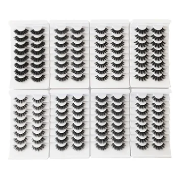8 Pairs 3D Sahte Vizon Kirpik Doğal Kalın Uzun Yanlış Eyelashes Dramatik takma kirpik Gözler Makyaj Uzatma Güzellik