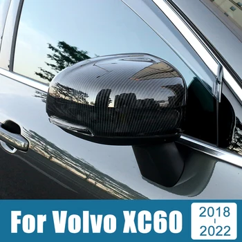 ABS Karbon Fiber Araba dikiz aynası Yan Kalıp Kapağı Trim Kılıfı Çıkartmalar Volvo XC60 2018 2019 2020 2021 2022 Aksesuarları