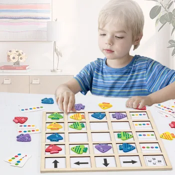 Ahşap Oyuncaklar Çocuk Renk Eşleştirme Kurulu Yön Biliş Oyunları Bulmaca Oyuncaklar Mantıksal Düşünme Eğitim Eğitici Çocuk Hediyeler
