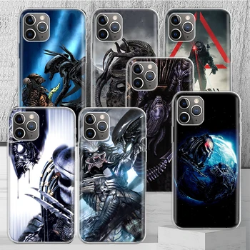 Alien Vs Predator iPhone 14 13 Pro 11 12 XR X H Max 7 8 6 6 Telefon kılıfı Boyalı Artı 2020 5 Yumuşak Sanat Desen Bu SE 