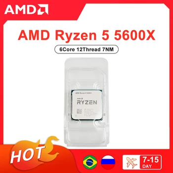 AMD Yeni Ryzen 5 5600X R5 5600X CPU İşlemci Masaüstü Oyun İşlemci 3.7 GHz 6 Çekirdekli 12 İplik 7NM AM4 5600x Ryzen Aksesuarları
