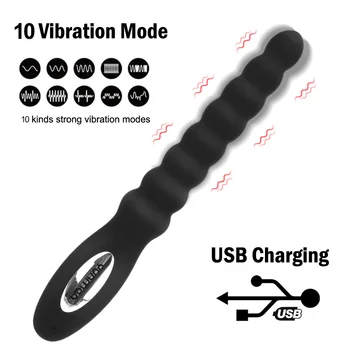 Anal Plug Vibratör 10 Hız Çift Motorlu Silikon Butt Plug Yapay Penis Unisex Samimi Vibratörler Seks oyuncakları Erkekler Kadınlar İçin çiftler