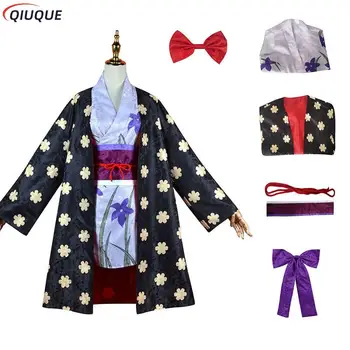 Anime Tek Parça Bayan Allsunday Nico Robin Cosplay Kostüm Kadın Kimono Kıyafetler Cadılar Bayramı Karnaval Elbise