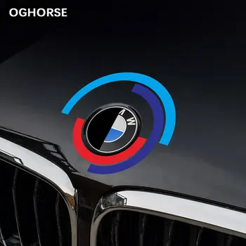 Araba kaputu Motor Kapağı logo çıkartması Bonnet Amblem Çıkartması BMW E60 E90 F20 F30 F10 G30 Z4 F15 F16 F25 G05 G01 G20 X1 Aksesuarları