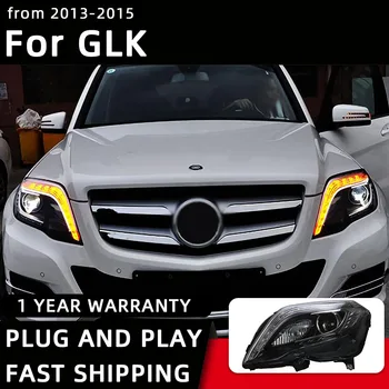 Araba Styling Farlar Benz GLK için GLK200 GLK260 GLK300 LED Far 2013-2015 Kafa Lambası DRL Sinyal Projektör Lens Otomotiv