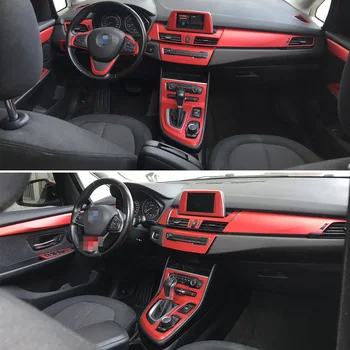 Araba-Styling Karbon Fiber Araba İç Merkezi Konsol Renk değişim kalıp Sticker Çıkartmaları BMW 2 Serisi İçin F22 F23 F45 F46/4 Kapı