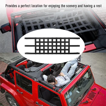 Araba Taşınabilir Çatı Net HammockRoof Net Otomatik Hamak Güneşlik Seyahat dış ortam aracı Yumuşak Yatak İçin Geçerlidir Jeep Wrangler Aksesuarı