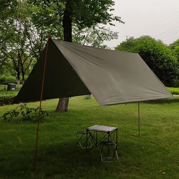 ASTA DİŞLİ 3*3m 4 * 4m tarp açık kamp Ultralight survival gümüş kaplama güneş barınak gölge tente su geçirmez plaj çadırı