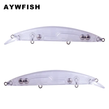 AYWFISH 10 ADET Bir Lot 145mm 20g Boyasız Minnow Sert Plastik Vücut Yem Wobbler Jerkbait Balıkçılık Lures Boşlukları DIY