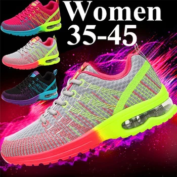 Bayanlar Ayakkabı Kadın rahat ayakkabılar Moda Nefes Yürüyüş Örgü düz ayakkabı Sneakers Kadınlar 2019 Spor Vulkanize Tenis Feminino