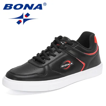 BONA 2022 Yeni Tasarımcılar Lüks Marka Yüksek Kalite Koşu spor ayakkabı Erkekler Lace Up Kaykay Ayakkabı Adam Yürüyüş Ayakkabısı Yumuşak