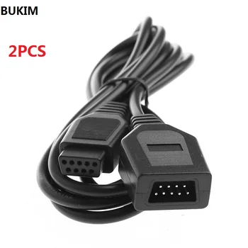 BUKIM2 ADET 9 Pin 1.8 M/6FT Uzatma kablo kordonu Sega Genesis 2 Kontrolörleri Kolu Kavrama