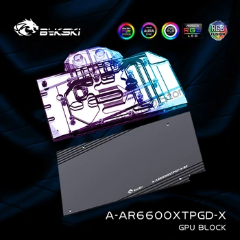 Bykski GPU Su Bloğu İçin Asrock Radeon RX6600XT Phantom Oyun D Grafik Kartı Radyatör, VGA Soğutucu A-AR6600XTPGD-X