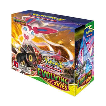 Carte Pokémon TCG: Kılıç ve Kalkan Gelişen Gökyüzü Güçlendirici Ekran Kutusu (36 Paket) kartları Pikachu Pokemon Oyunu Çocuk Oyuncakları Kartı