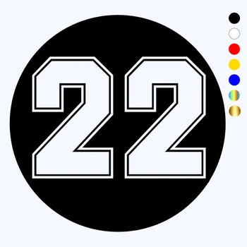 CK20055 # komik yarış numarası 22 daire vinil araba sticker su geçirmez araba süslü çıkartmalar araba kamyon tamponu