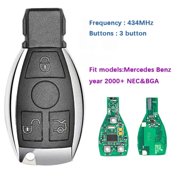 CN002035 Satış Sonrası 3 Düğme Akıllı Uzaktan Araba Anahtarı Mercedes Benz 2000 + NEC BGA Stil Otomatik Uzaktan 433MHz Anahtar Kontrol Benz İçin