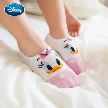 Disney Bebek Sevimli Mickey Minnie Baskılı Pamuklu Çorap İlkbahar Yaz İnce Pamuklu Çocuk kısa tekne çorap görünmez çorap kayma çorap