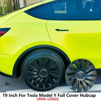 DIY Araba Tekerlek teker göbeği kapağı 19 İnç Tam Kapak Jant Kapağı Siyah TABANCA GRİ Dekoratif Otomotiv Aksesuarları Tesla Modeli Y 2021 2022